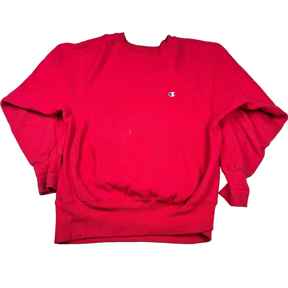 Champion Reverse Weave Crewneck Sweatshirt Medium Red USA 80s